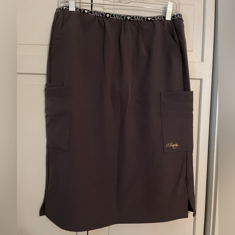 C. Saucy Grey Scrub Skirt